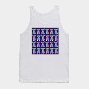 Cute Puppy Pattern blue BG Tank Top